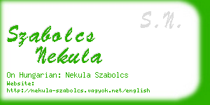 szabolcs nekula business card